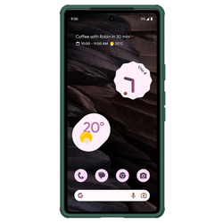 Чехол зеленого цвета на смартфон Google Pixel 7A от Nillkin, серия CamShield Pro, сдвижная шторка для защиты камеры