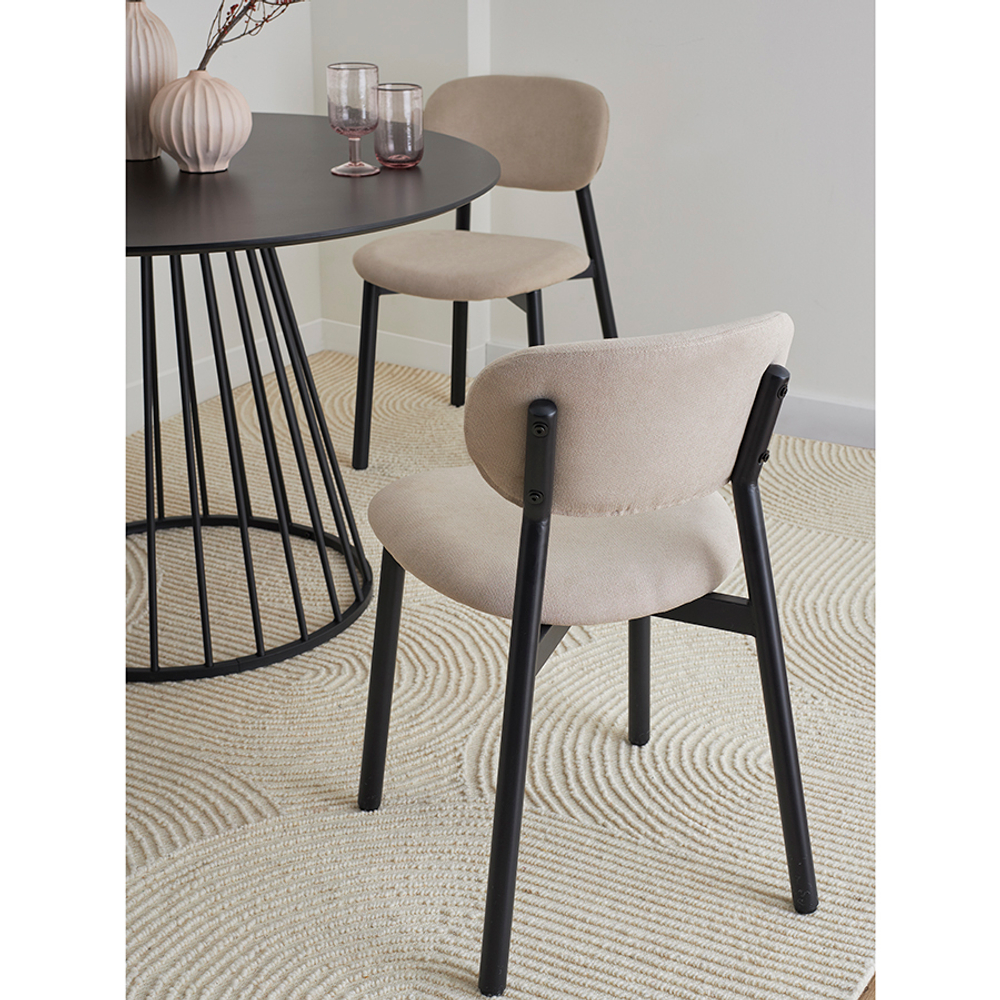 Стул Bergenson Bjorn Round, рогожка, ванильный