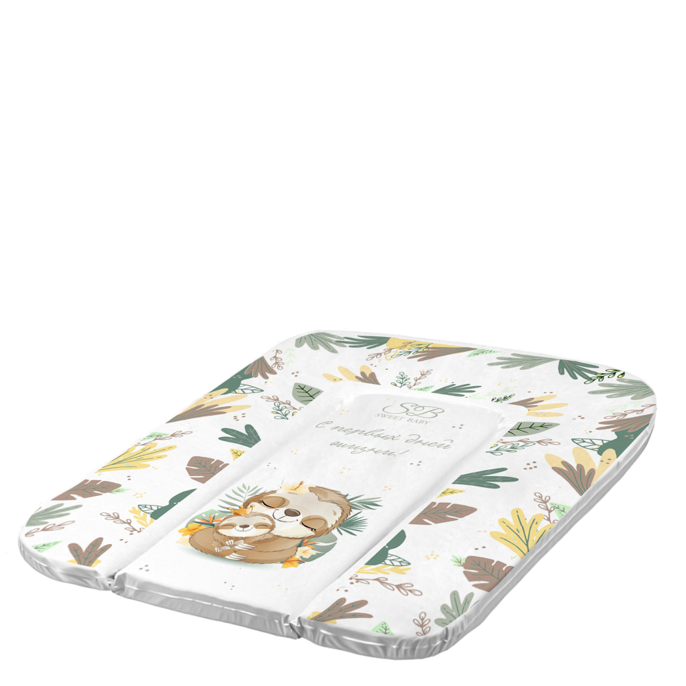 Пеленальный матрасик 58х71 Sweet Baby Sweet Baby Fantasy Beige (ленивец бежевый)