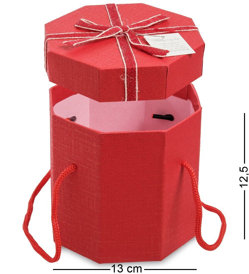 WG-82-A Коробка подарочная «Многогранник» цв.красный