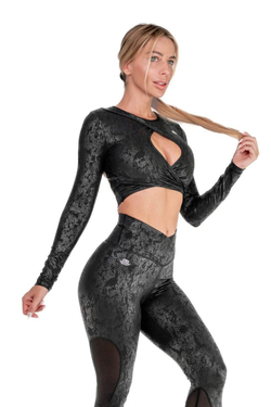 Топ BODY ENGINEERS ALDEA Tech 2.0 Crop Top Metallic Black