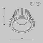 Встраиваемый светильник Technical DL043-01-15W3K-D-RD-WB
