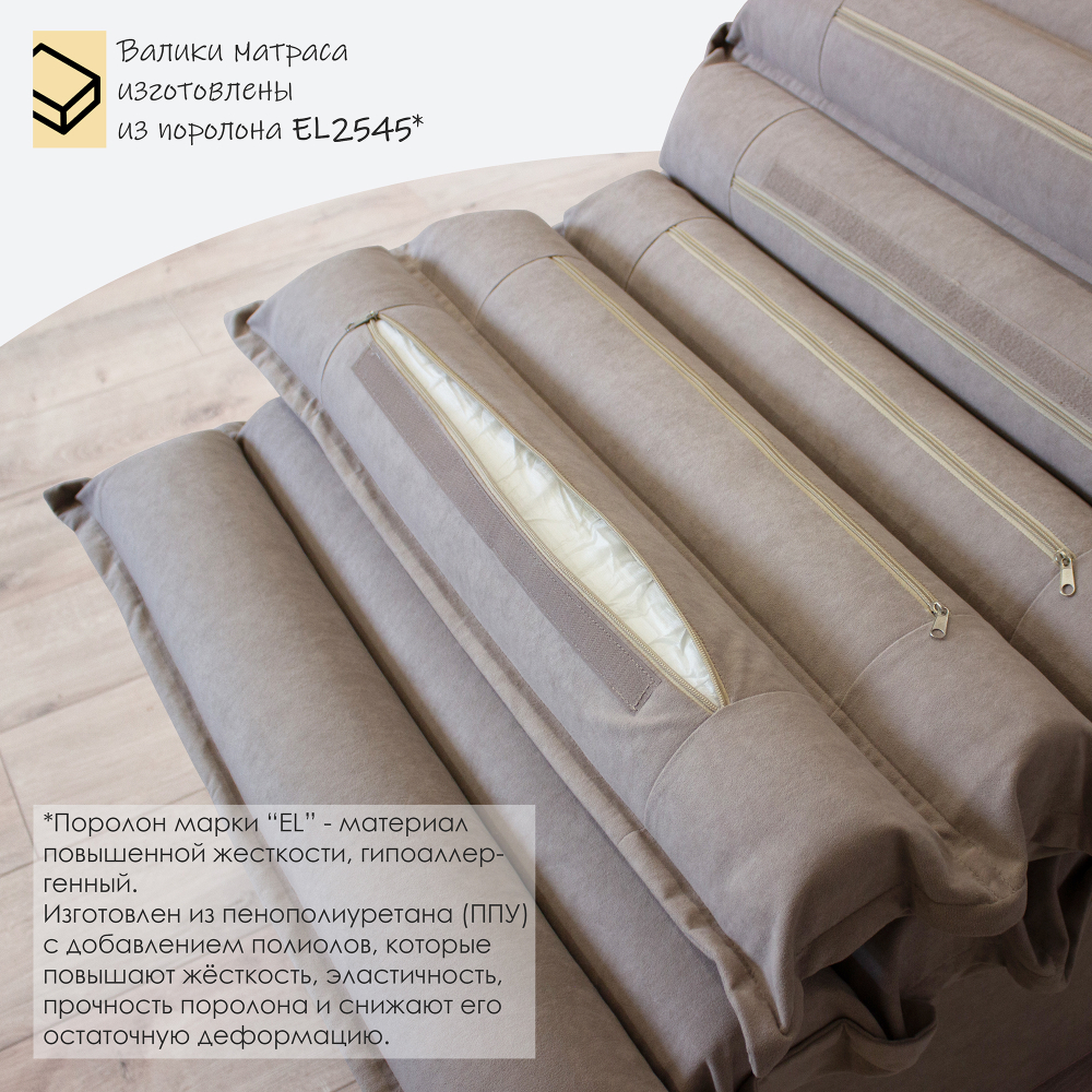 Кресло-кровать Студия-Ф Аккордеон 3в1, велюр Candy Beige