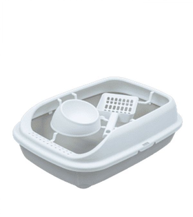 Набор для домашних животных «Чистый котик». (Лоток, миска, совок). Цвет: серый, HP-F042-1