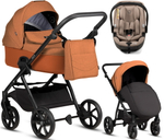 Детская коляска Tutis Leo 3 Plus 3 в 1 с автокреслом Beno Beige 1582280 Orange