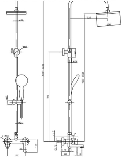 Душевая стойка Aquanet Passion S3