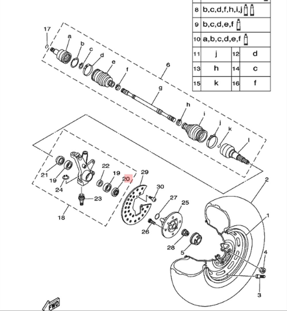 Сальник ступицы Yamaha 931063804600