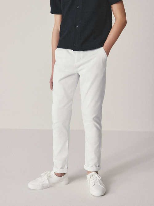 Брюки чинос для мальчика Next D71-032, Белый
