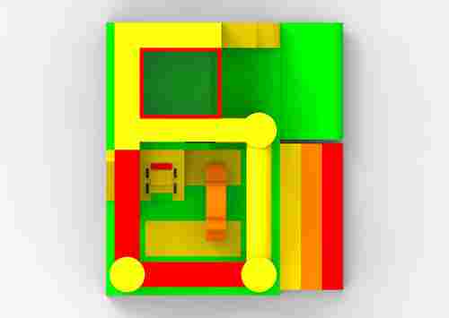 Коммерческий надувной батут "Чудо-сафари мини", 3,5*3*2,6 м