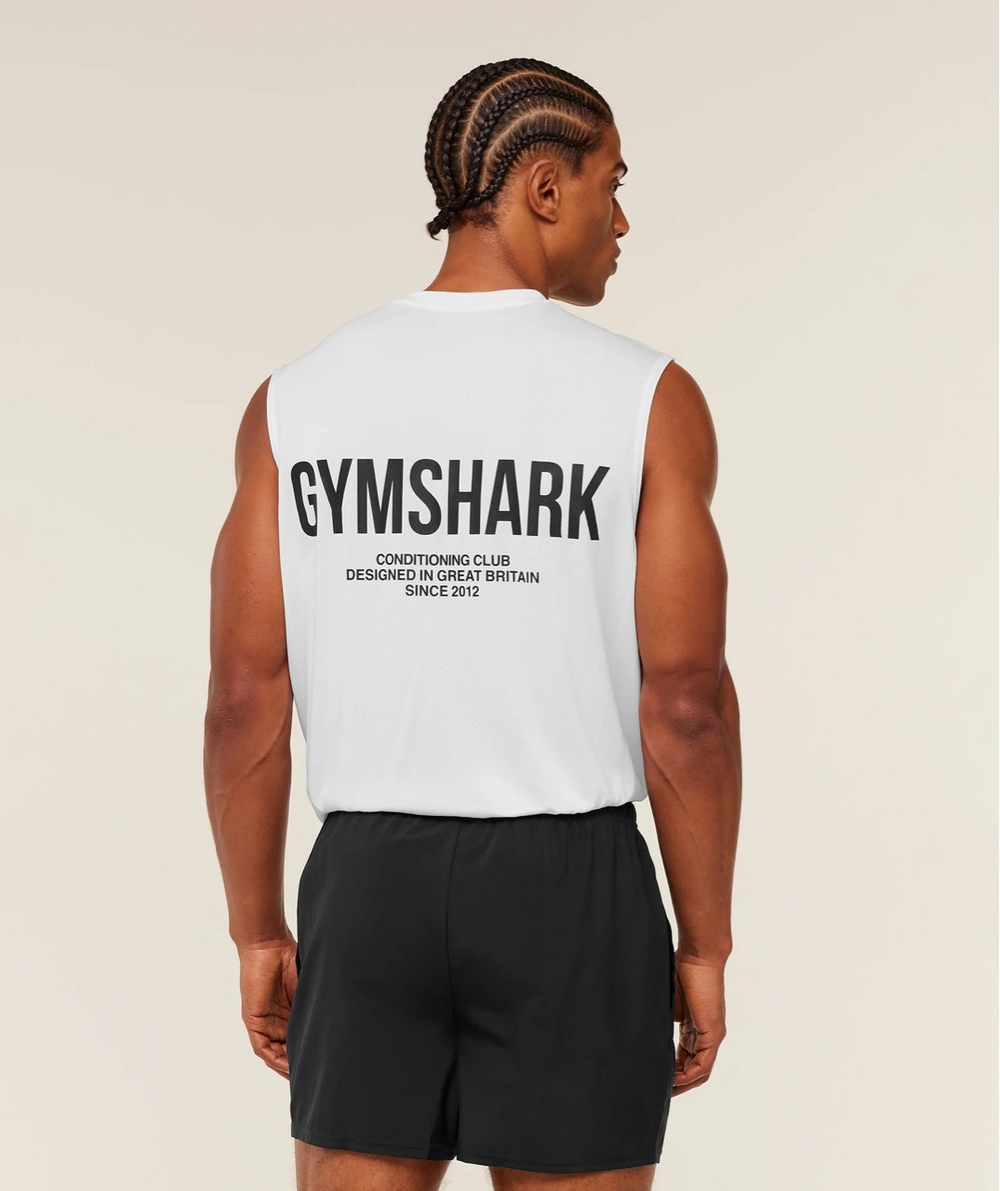 Майка GYMSHARK Conditioning Club Tank White/Pink