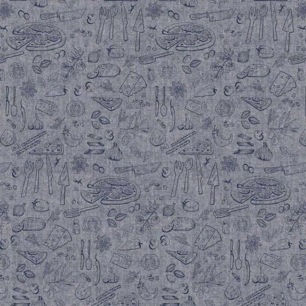 Ткань постельно-плательная Prival Пестроткань Кухня, лавандовый, 142г/м2, 1.5х5м