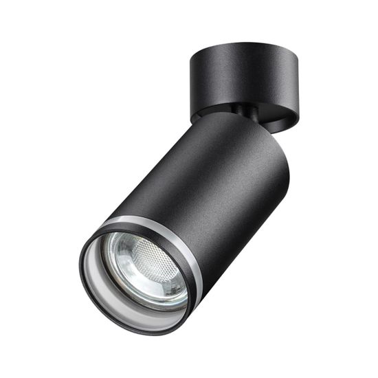 370885 OVER NT22 471 черный Светильник накладной IP20 GU10 9W 220V ULAR