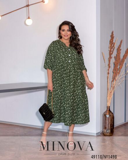 Платье 1498-хаки Minova Фото 2