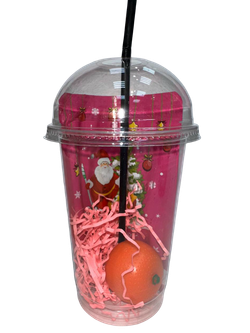 Стаканчик подарочный ярко розовый