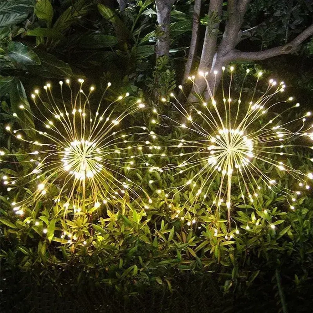 Светильник, садовый фонарь на солнечной батарее 200 СВЕТОДИОДОВ, фейерверк, интерьерное украшение