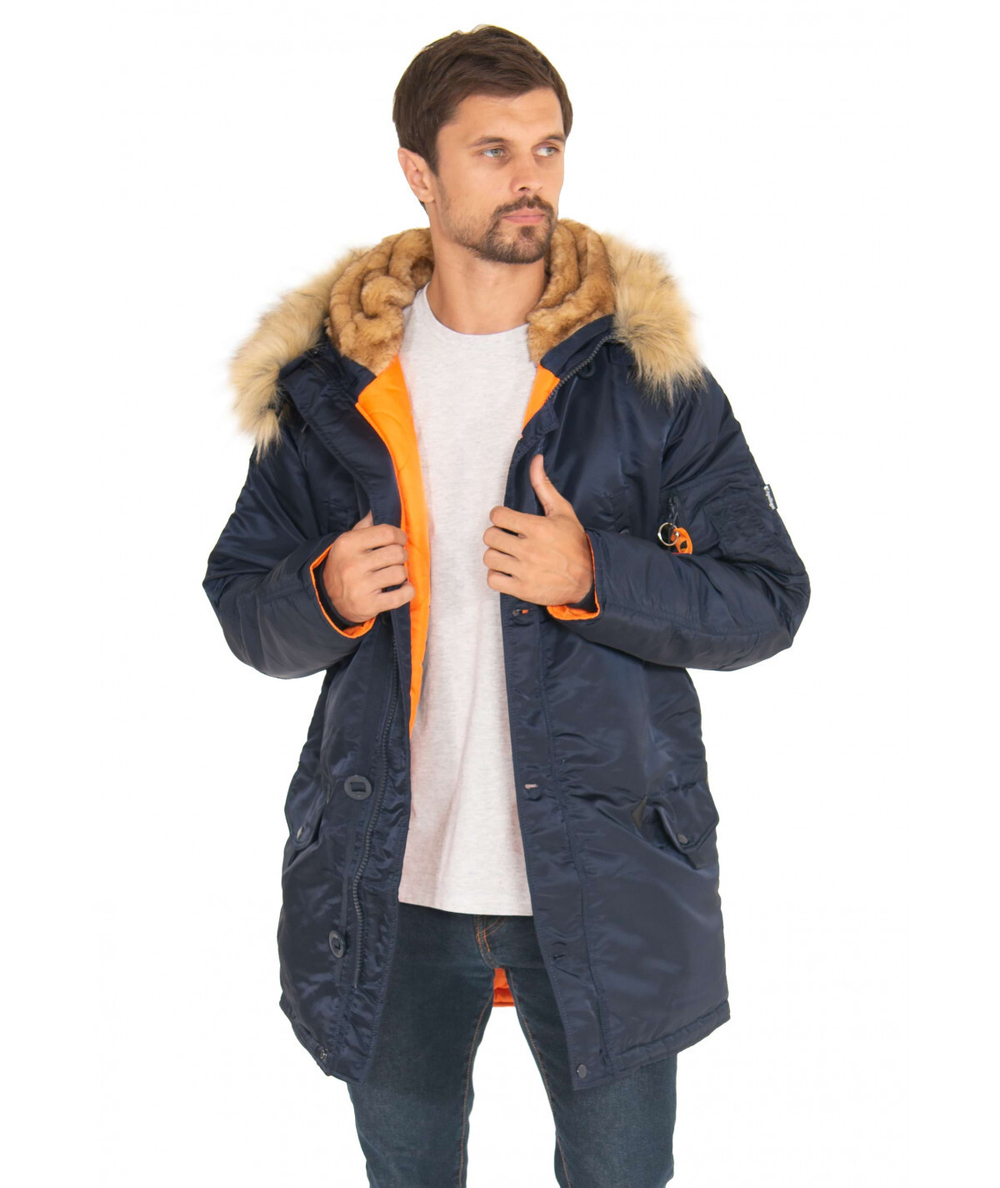 Куртка Аляска удлиненная Husky Long II (синяя - r.blue/orange)