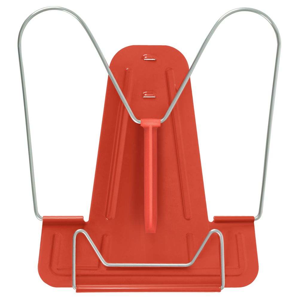 Подставка для книг, металлический корпус, металлический упор, красная Стамм