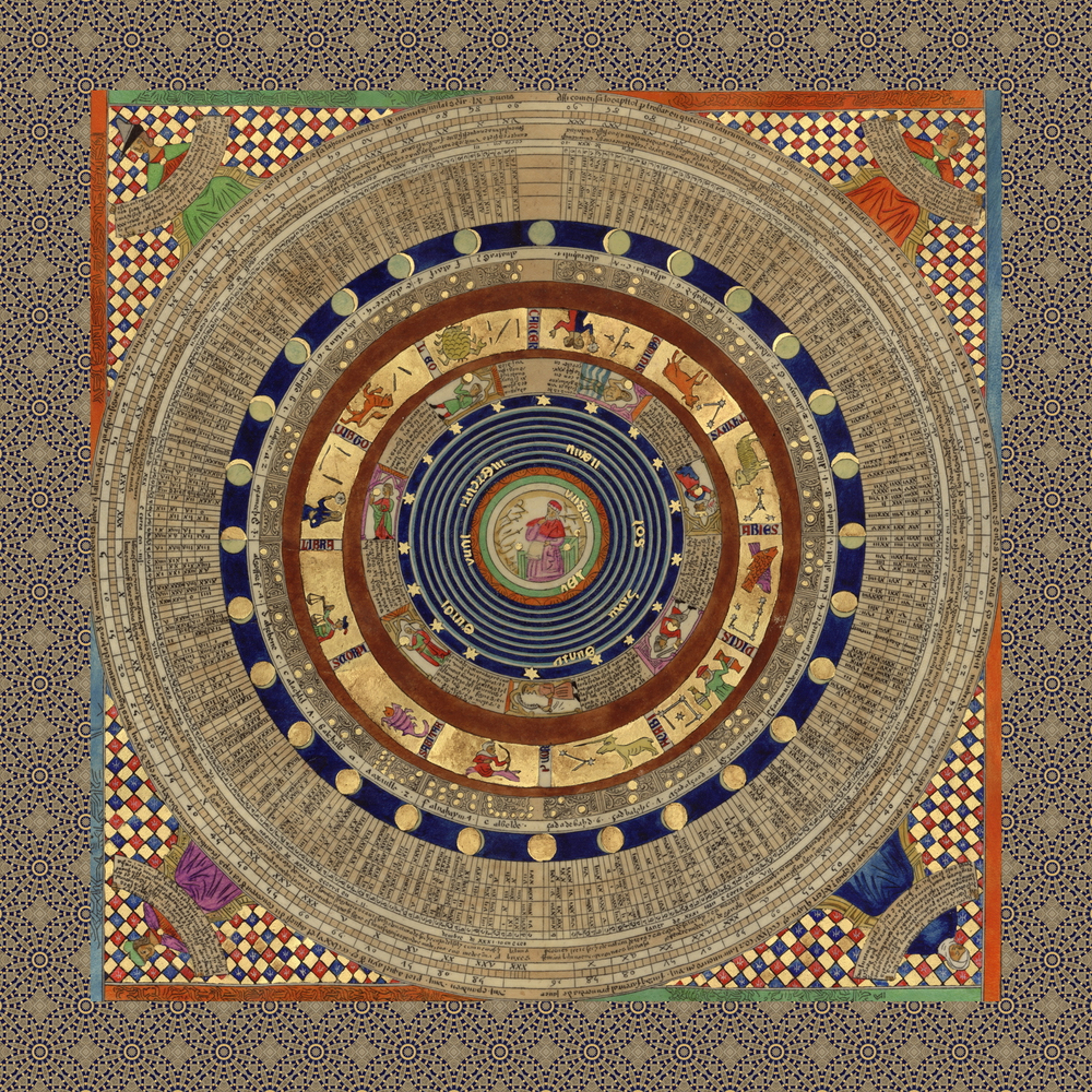 Скатерть "Каталонский атлас", по мотивам титульного листа Каталанского атласа