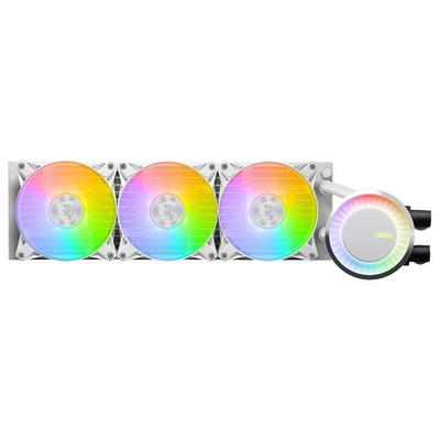Водяное охлаждение для CPU MSI MAG CORELIQUID E360 WHITE. Socket Intel/AMD, 4pin, Fan 3x120см, ARGB