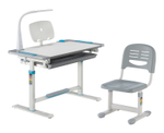 Комплект растущей детской мебели Fundesk Littonia парта + стул + выдвижной ящик + подставка + лампа