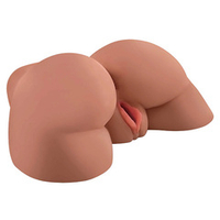 Загорелый мастурбатор-полуторс 28,6х19,1см вагина и анус PipeDream PDX Plus Perfect Ass Masturbator Tan RD61122