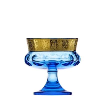 Конфетница Moser Mirth Aquamarine, 14 см