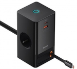 Зарядное устройство Baseus GaN5 PowerCombo PowerStrip 2AC+2C+U 65W USB Type-C, USB черный
