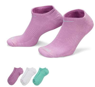 Носки теннисные Nike Everyday Plus Cushion Training No-Show Socks 3P - разноцветный
