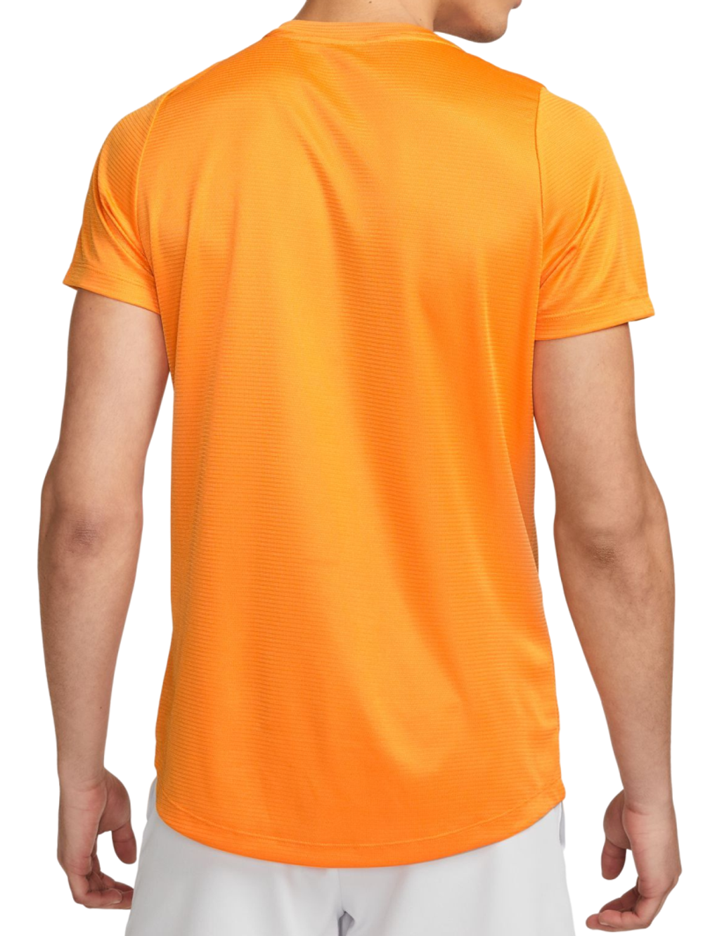 Футболка мужская теннисная Nike Court Dri-Fit Rafa Challenger Top - vivid orange/baltic blue/white