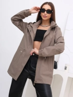 Ветровка с капюшоном удлиненная