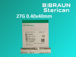Игла инъекционная 27G (0,40х40мм) СТЕРИКАН (Sterican) уп.100шт B.Braun, Германия