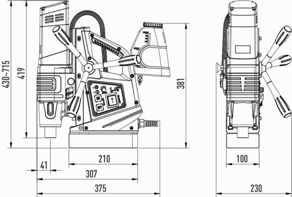 Станок сверлильный на магнитной подошве AT-S SU-60R