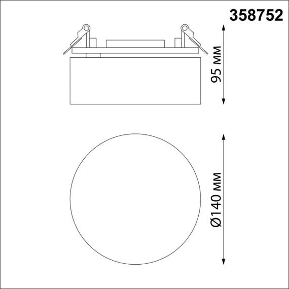 358752 SPOT NT21 449 белый Светильник встраиваемый светодиодный IP20 LED 24W 4000K 2100Лм 100-265V PROMETA