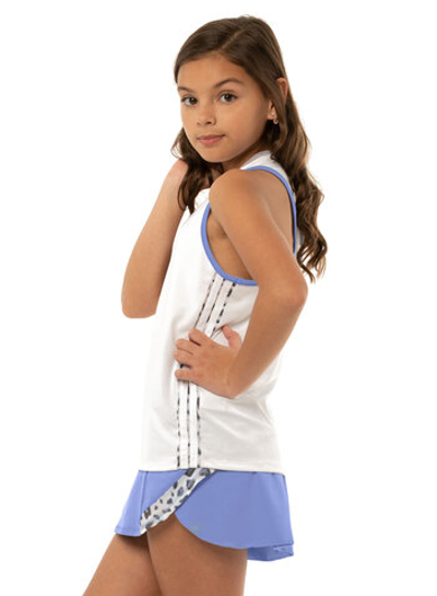 Футболка для девочки теннисная Lucky in Love On The Prowl Party Animal V-Neck Tank Girls - white