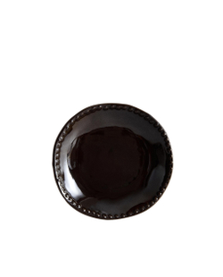 Zara Home тарелка из каменной керамики, цвет коричневый, 7.7 см