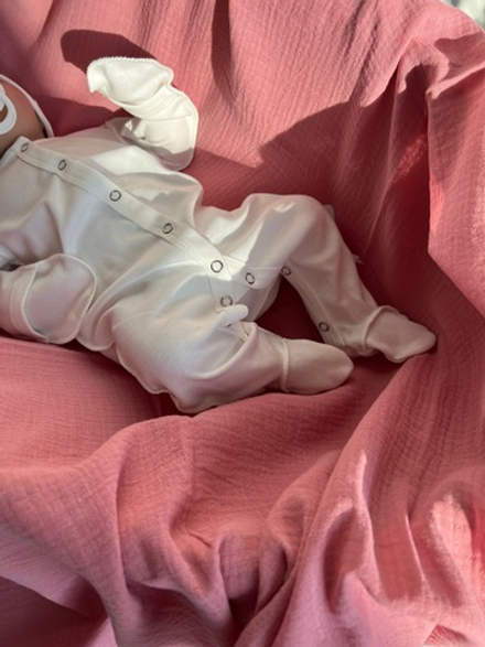 Муслиновая пеленка пудра