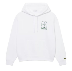 Мужская теннисная кофта Lacoste Loose Fit Printed - white