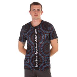 Мужская футболка голубая с узором Sesmik by Vlad Sedov VS003/VS0009