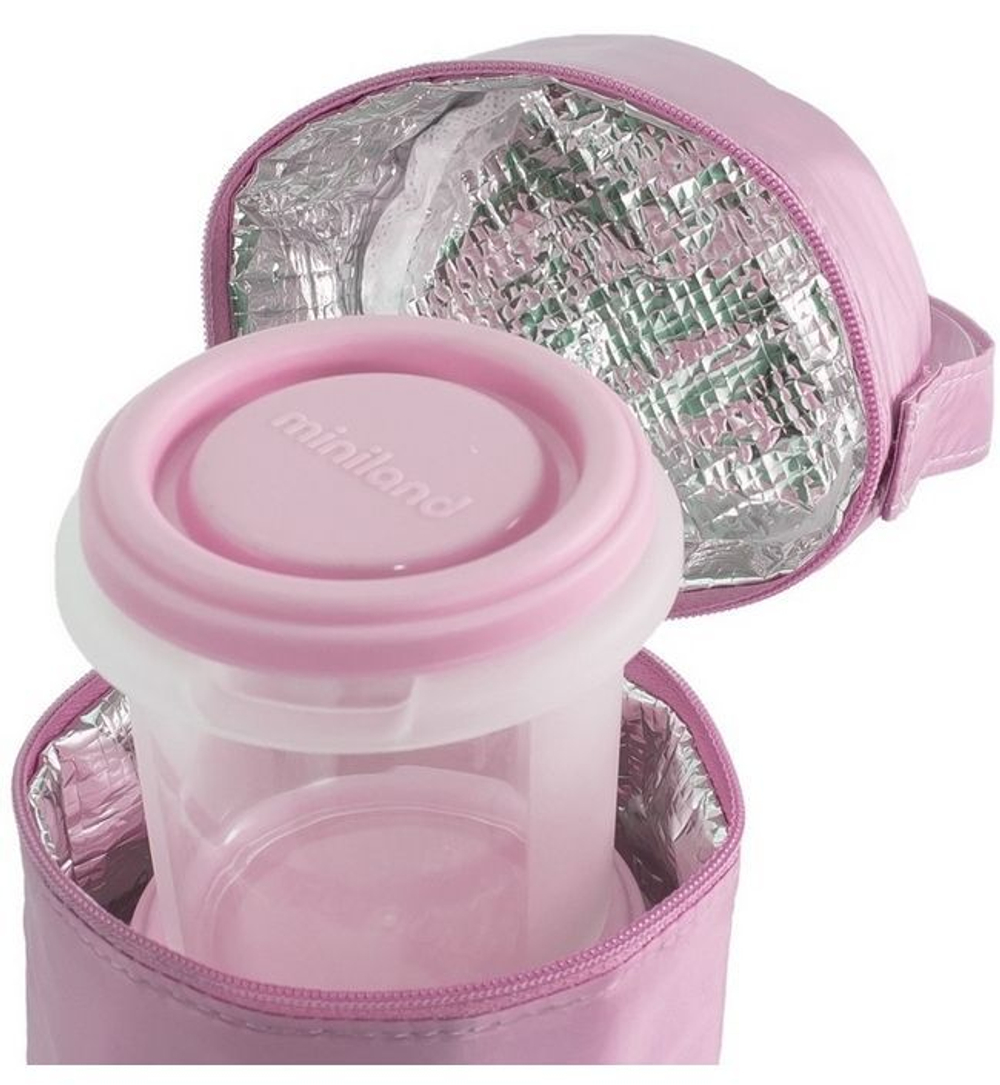 Miniland Термосумка Pack-2-Go HermiSized с двумя вакуумными контейнерами, розовая