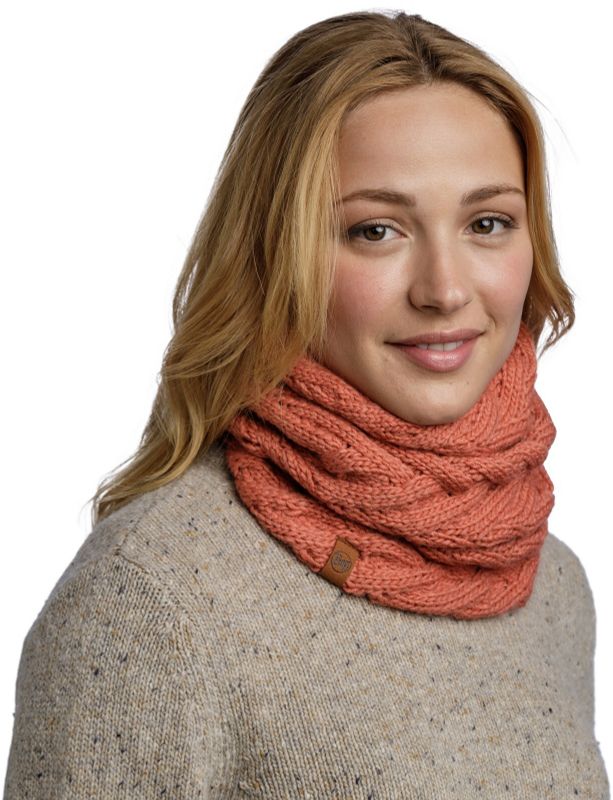Вязаный шарф-труба с флисом Buff Knitted & Fleece Neckwarmer Caryn Crimson Фото 1