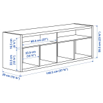 Тумба под ТВ с подставкой - IKEA KALLAX/КАЛЛАКС ИКЕА, 39х78х147 см, черный