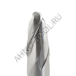 Фреза твердосплавная сферическая 10мм (L=75, l=20, хв=6) Z2 35° по алюминию и цвет.металлам BRAL-2B-