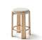 Барный табурет Granite 75 см, бежевый шенилл, массив ясеня в натуральном цвете