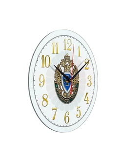 Настенные часы "Эмблема Пограничной службы 02 53" Декор для дома, подарок