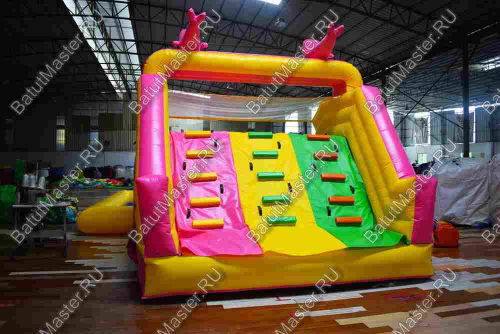 Надувная водная горка с бассейном «Карамелька», 10*6*4 м