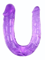 Двухсторонний фаллоимитатор Twin Head Double Dong фиолетового цвета - 29,8 см. (Цвет: фиолетовый)