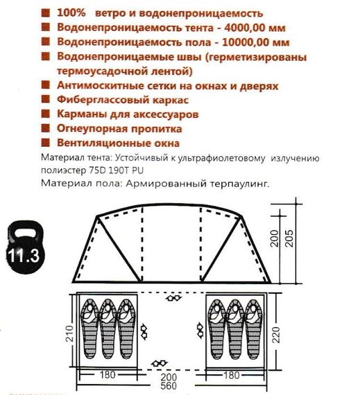 Палатка Indiana TWIN 6 NEW