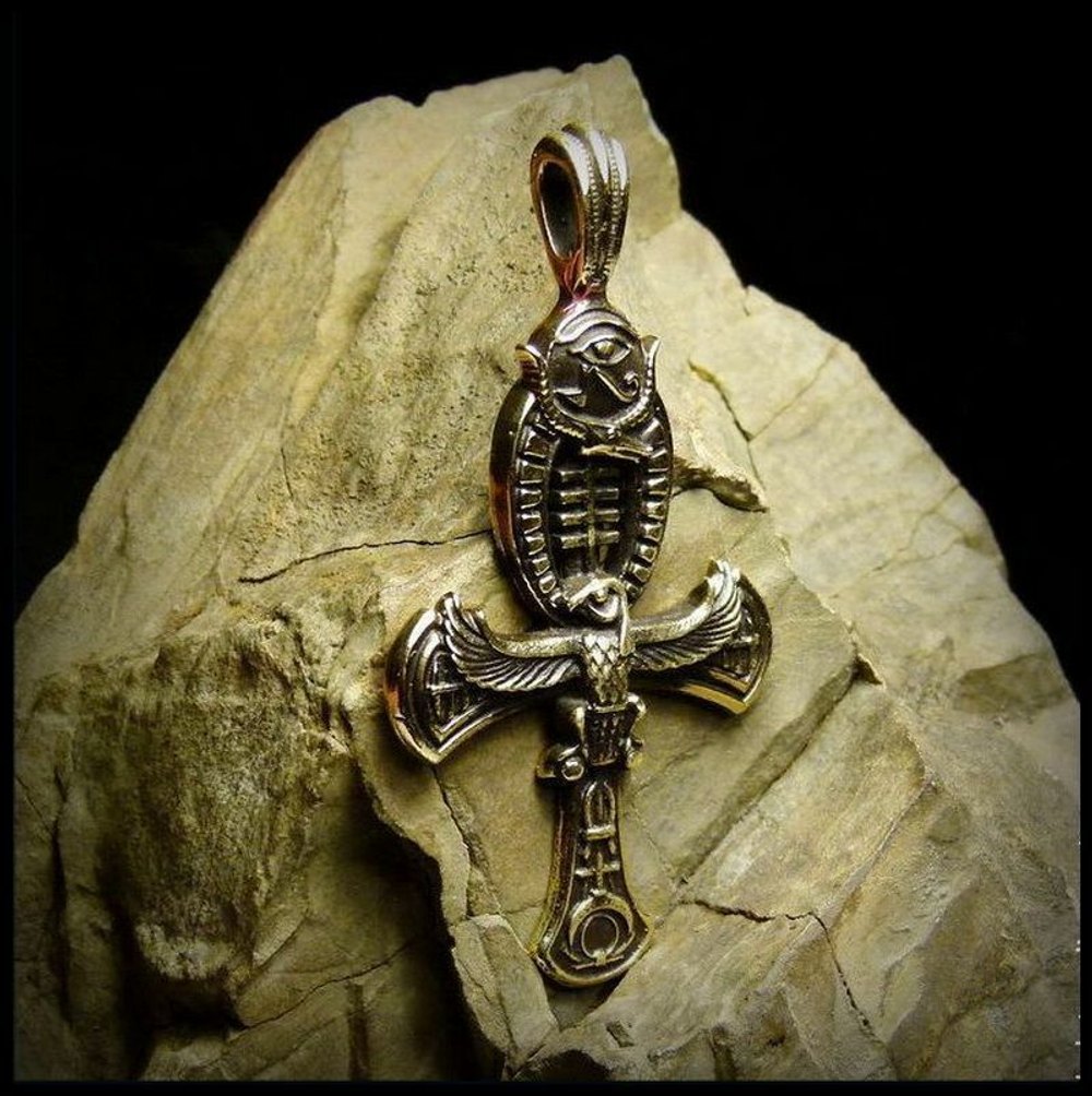 Кулон "АНКХ - коптский крест" , латунь