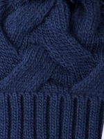 Шапка вязаная демисезонная на завязках для детей