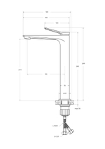 Смеситель BelBagno для накладной раковины, без донного клапана UNIQUE-LMC-CRM-W0
